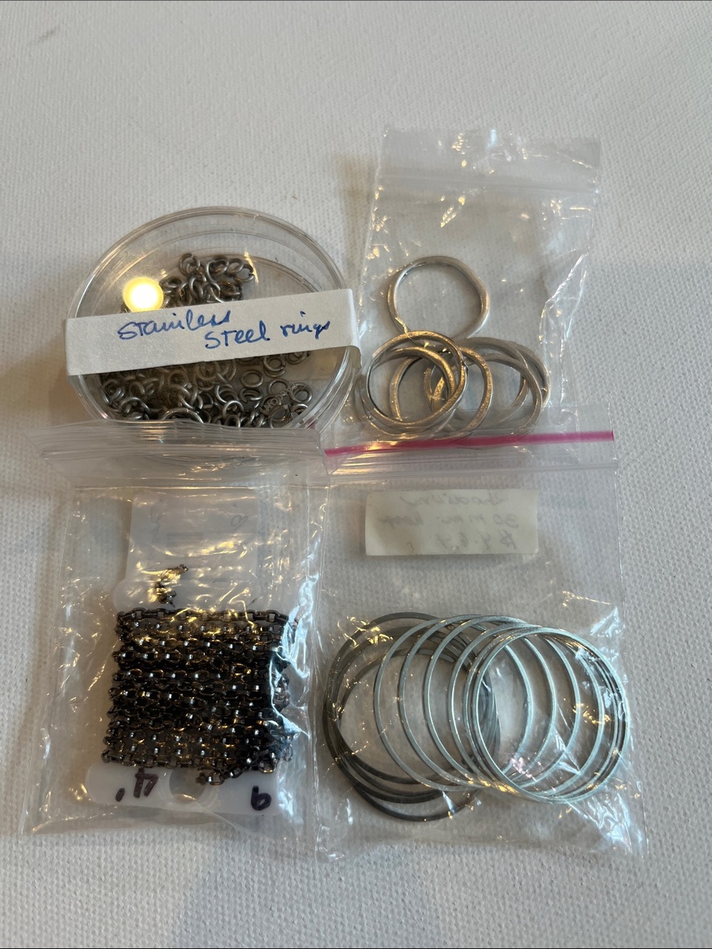 Stainless Steel Jewelry making Rings and Jump Rings Set - Silver